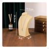 HShaped Necklace Stand Textured Display Bust Woven Jewelry Beige