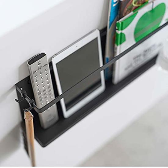 Yamazaki Jitsugyo 5476 pinzety na prkénko a vruty do dřeva Úložný prostor na straně kuchyňské linky Š60 x x V18 věžový regál s háčky [Sádrokarton v ceně] regál, bílý,