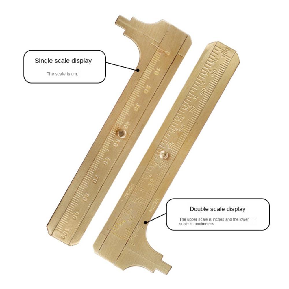 Sliding Pocket Caliper Brass Sliding Gauge 80/100mm Vernier Caliper Ruler  Gemstones
