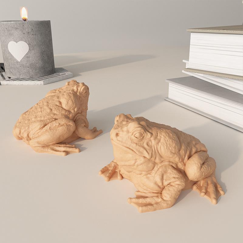 3D Frog Toad Silicone Candle Molds Diy Wild Golden Toad Aromatherapy Gypsum Soap Animal Crafts Resin Casting Mold Home Decor