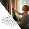 Edelstahl Kleiderbügel 9 Lagen Hosenständer Platzsparend Rutschfest Schrank Organizer mit Haken für Hosen und Schal