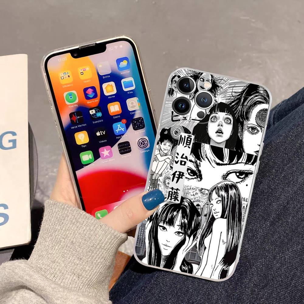 Horror Comic Tomie TPU Silicone Case For IPhone 11 12 13 14 15 16 17 Pro Max Shockproof Clear Back Cover