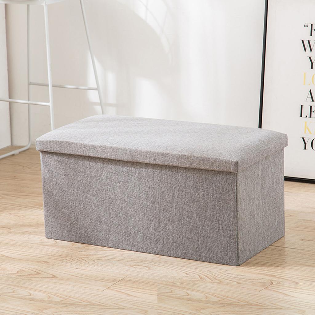 Składany Puf do Przechowywania z Tkaniny Składany Puf do Przechowywania Stołek Wielofunkcyjny Pojemnik do Przechowywania dla