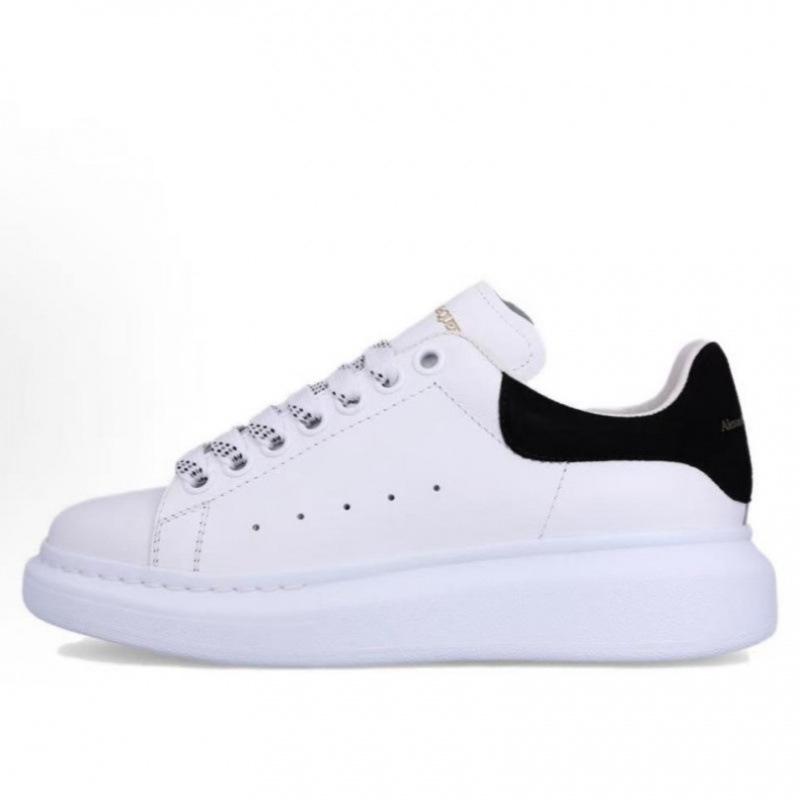 Original Mcqueen White Shoes Cowhide Versatile Board Shoes Men'S And Women'S Platform Muffin Shoes Increased By 5Cm
