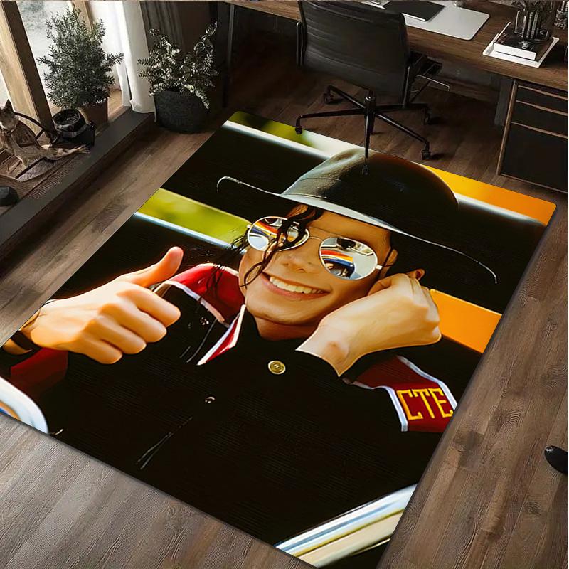 Michael Jackson Druck Teppich - Heimdekoration Teppich Für Wohnzimmer Schlafzimmer Bodenbelag Computerstuhl Bereichsteppich