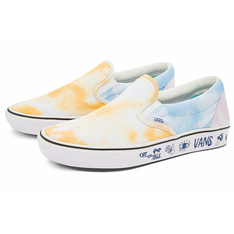 Vans ComfyCush Slip-On Pastel Tie Dye Unisex Sneakers Multi-Color Multi True-White VN0A7TNMB1Y