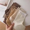 Women's Pure Cotton Breathable Odor-Resistant Mid-Calf Socks - Meilade Versatile All Cotton Loosely Stacked Postpartum Socks.