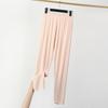 Women's Elastic Waist Leggings Slim Fit Pants High Stretch Solid Rayon Spandex Summer Plus Size Nine Point Casual Bottoms