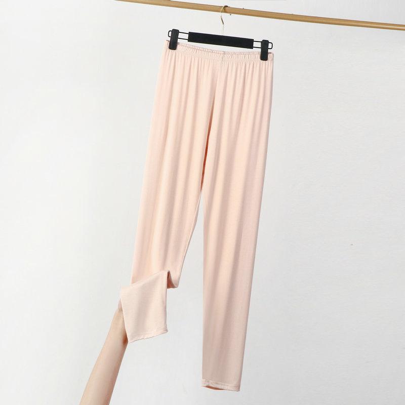 Women's Elastic Waist Leggings Slim Fit Pants High Stretch Solid Rayon Spandex Summer Plus Size Nine Point Casual Bottoms