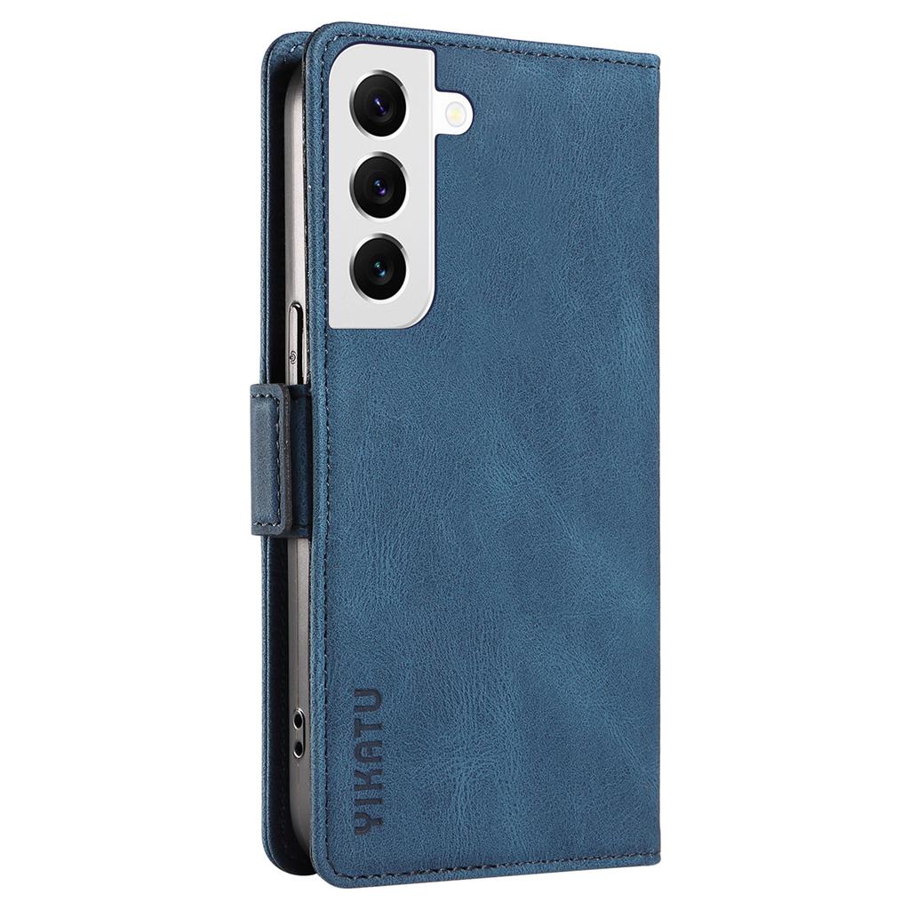 YIKATU YK-005 For Samsung Galaxy S23 Skin-touch Phone Leather Case Wallet Stand Phone Cover