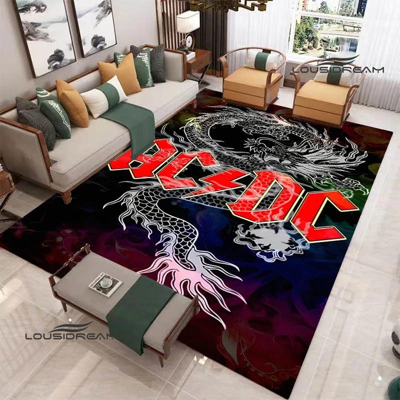 3D Rock Band AC/DC Printed Carpet Yoga Mat Non-slip Carpet Kitchen Mat Room Decor Carpets for Living Room Area Rug Birthday Gift