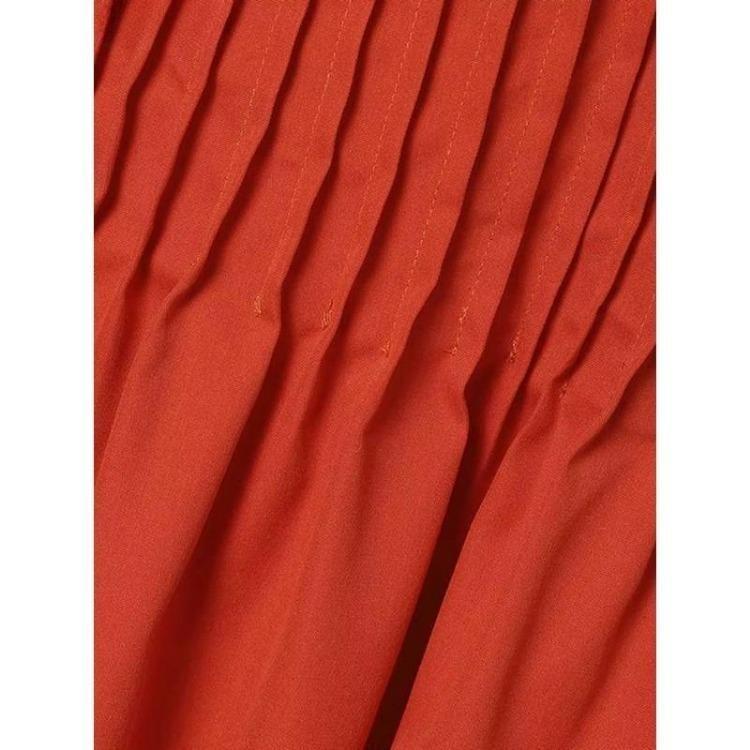 Summer Cotton Linen Dress Plus Size Women Short Sleeve Round Neck Solid Color Pleated Pocket S-5XL