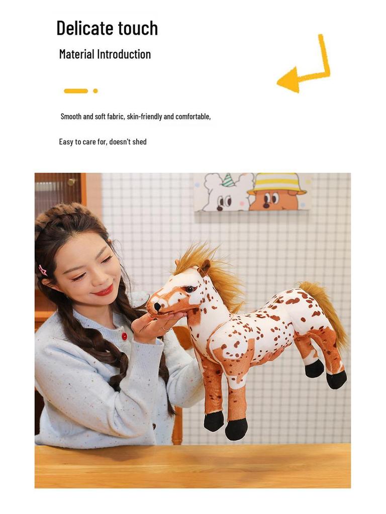 Cute Pony Plush Doll - Simulation Blood-Sweat Horse Birthday Gift for Girls
