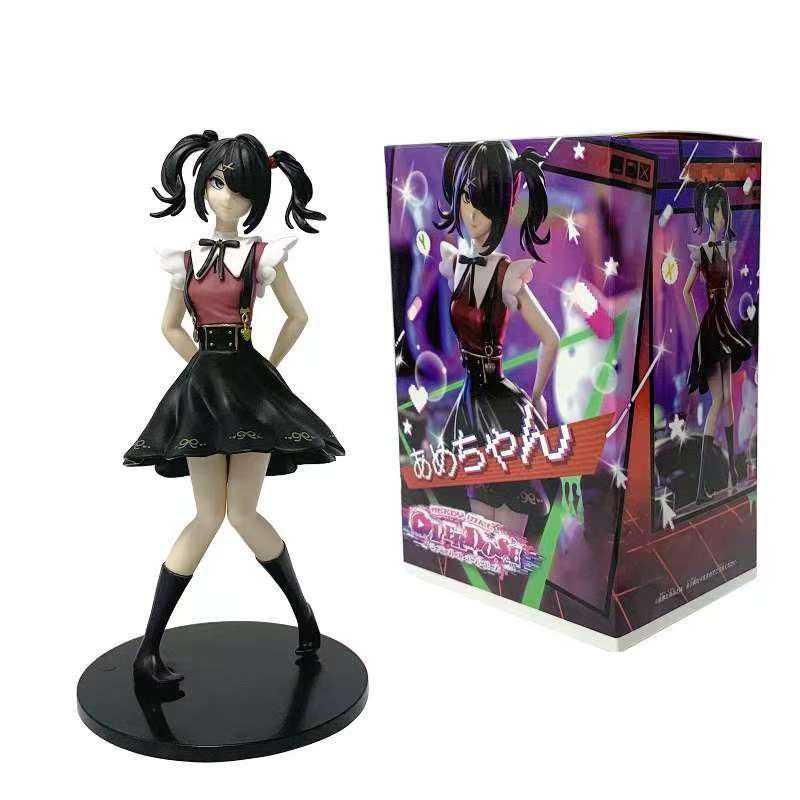 S Bedürftiger Streamer Überlastung Anime Ame Chan Figur Regenfiguren Süßes Mädchen Instant Nudeln PVC Sammlermodell Geburtstagsspielzeug