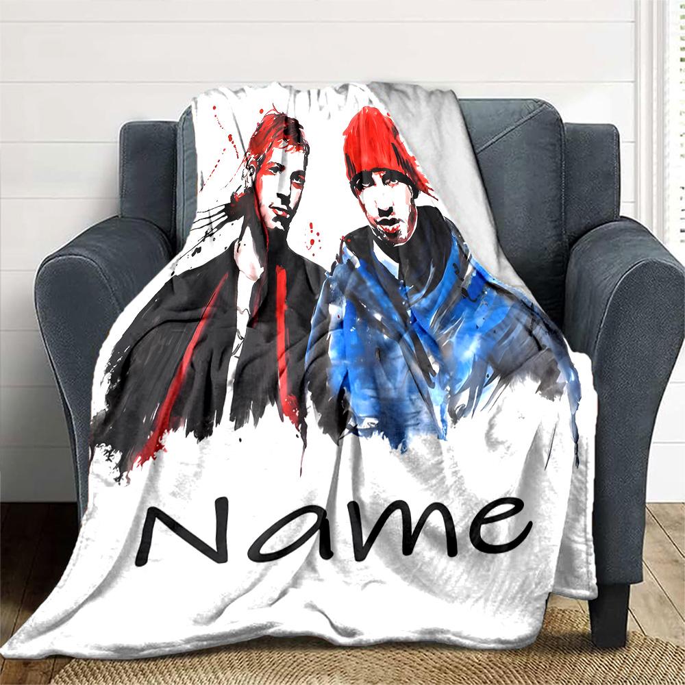 Customiz Name Personality Twenty One Pilots Blanket Soft &Warm Sofa Office Bed Travel Lunch Break Blanket, Gift Suitable All Seasons