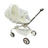 Full Coverage Fly Net for Strollers Lace Trim Design Easy Installation Polyester Fabric Baby Pram Cart Sleeve