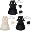 Medieval Victorian Womens Off Shoulder Dress With Linen Fabric For Halloween Renaissance Fair Performances