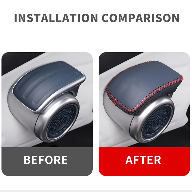 BYD Atto 3 2022 Car Door Inner Handle Protective Cover Leather Wear-resisting Sleeve Gear Shift Cover Auto Modified Accessories