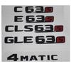 Brilliant Shiny Gloss Black Trunk Fender Letters Number Emblems Badges for Mercedes Benz C63 E63 CLS63 GLE63 GLS63 AMG S 4MATIC