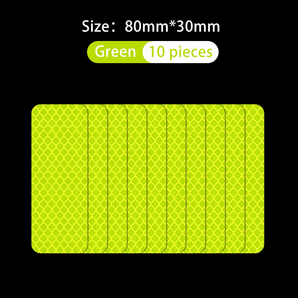 10 bucăți autocolante reflectorizante de avertizare roată sprâncene autocolante pentru deschiderea ușii roată cu diamante benzi reflectorizante autocolante pentru jante de protecție autocolante DIY