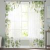 Sommer Aquarell Eukalyptus Blätter Sheer Fenster Vorhänge Für Wohnzimmer Küche Kinder Schlafzimmer Voile Hängen Vorhang
