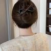 Leather Bow Hair Clip Women High-end Sense Versatile Twisted Hair Sweet Cool Simple Hair Accessories