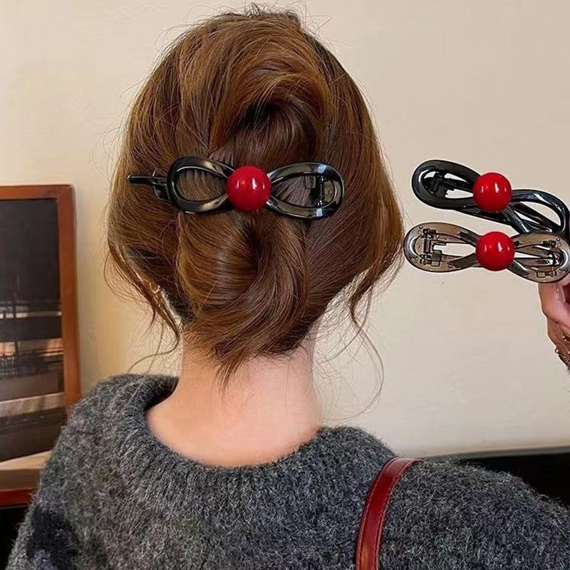 New Twisted Hair Clip Plastic Imitation Pearl Hairpin Twisted Design Hairpin Barrettes Women Hair Accessories