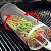 Portable BBQ Mesh Cylinder BBQ Net Tube Efficient Grilling Basket For Even Heat Distribution On Vegetables And Seafood