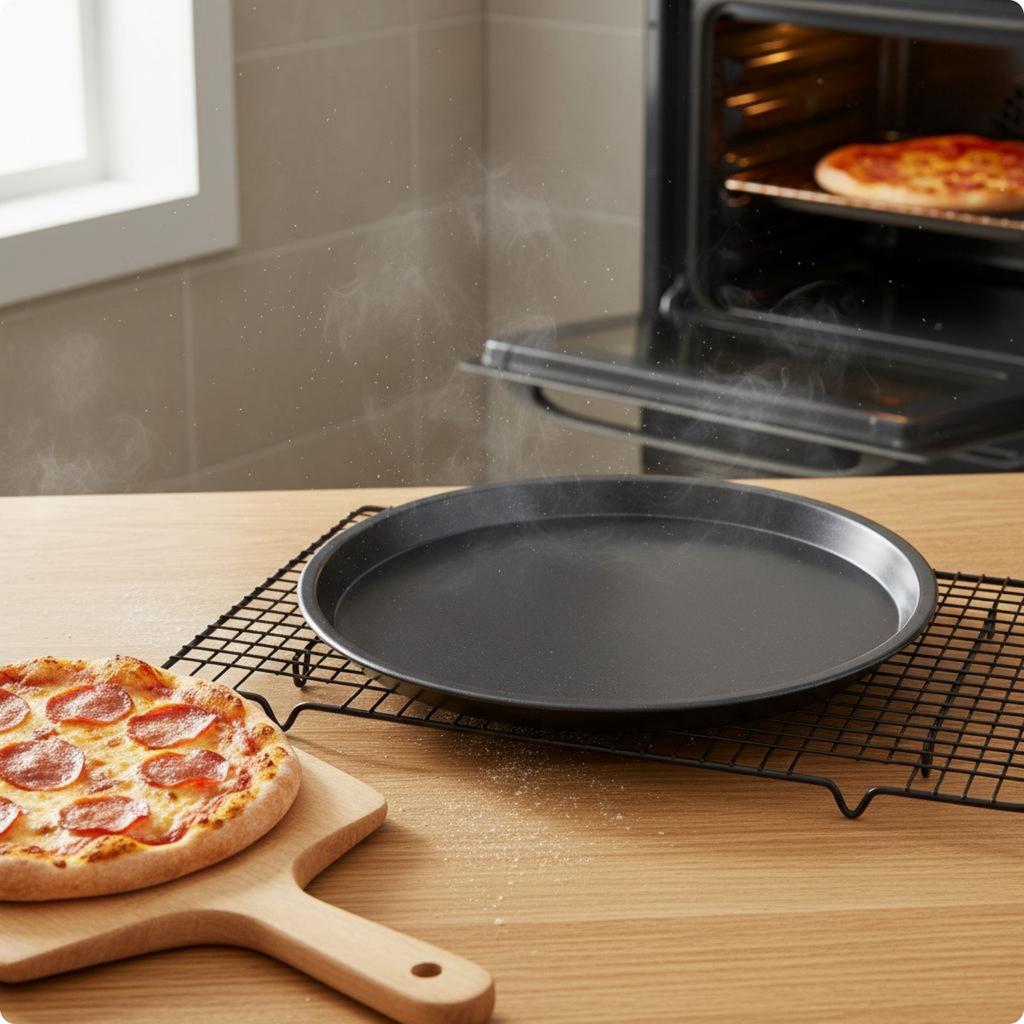 Round Non-Stick Pizza Pan Easy Release Non-Stick Pizza Baking Pan Round Baking Tray Heavy Duty Cooking Ware Food Grade