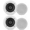 Pyle Mount Speakers 200W Max 100W Rated Frequency Double Cone Round Polymer Dome Tweeter with Voice Warranty PDIC61RD 6.5-inch 2-Way In-Wall/Ceiling
