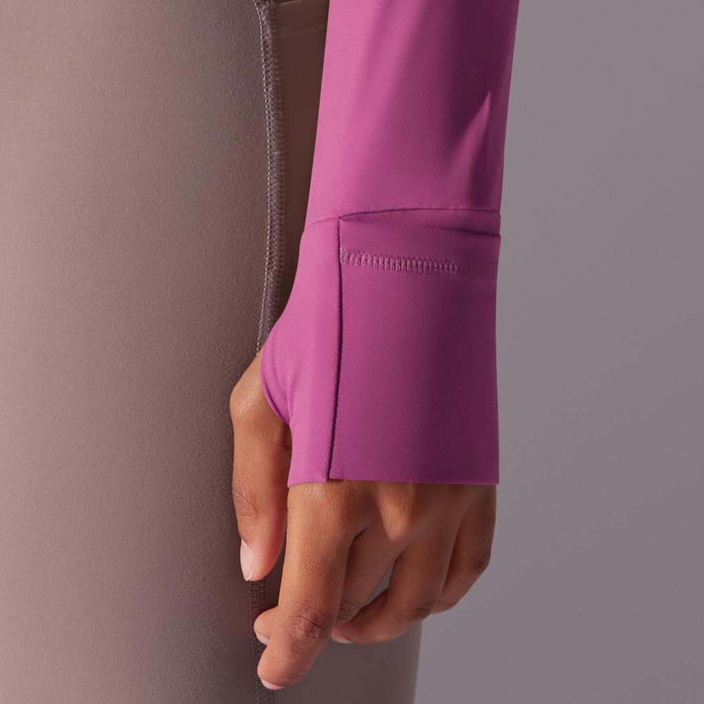 Ny dobbeltsidig nylonbørstet sportsjakke med glidelås og ståkrage for yoga, sport, løping og fitness, langermet topp for kvinner