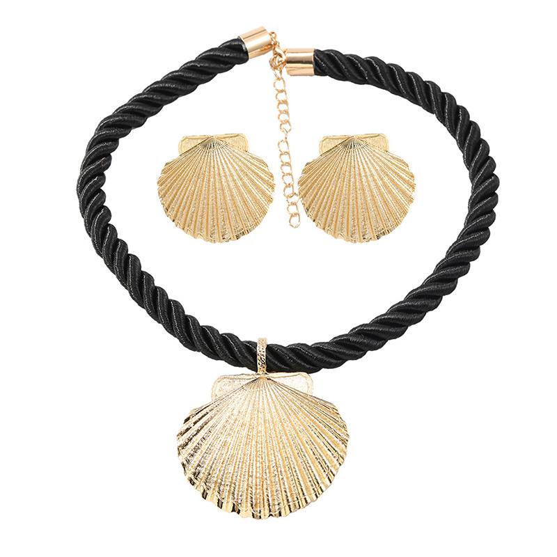 

Летние веревочные цепочки, подвески-ракушки, ожерелья, серьги, наборы украшений для женщин, бохо, пляжная вечеринка, набор украшений, подарок на день рождения as the picture