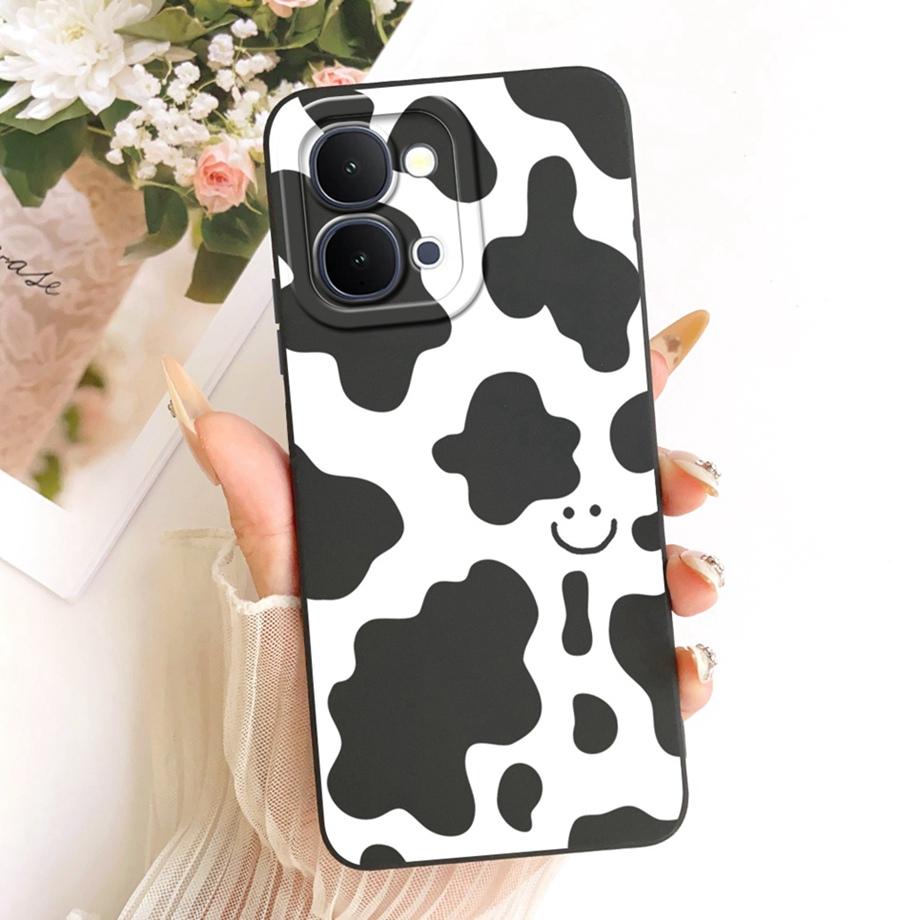 Für Vivo Y31D 4G V2543 Vivo Y51 Pro 5G IQOO Z11X Y500i Handyhülle Florales Mondnacht Schleifenmuster Funda Weiche Matte Silikonhülle