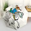 Pippi Longstocking Themed Travel Umbrella-8 Ribs Automatic Opening and Closing, Portable Folding Design, Compact and Stylish Umbrella Suitab