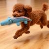 Crocodile Plush Dog Toy Bite-Resistant Molar Teeth Cleaning Squeaky Chew Toy for Puppy Large Dogs Interactive Fluffy Pet Toys