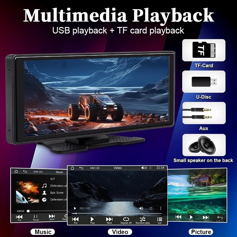 10.26 İnç Otomatik MP5 Çalar Araba Stereo Radyo Kablosuz Carplay Monitör Android Dokunmatik Ekran Bluetooth Araç Oynatıcı