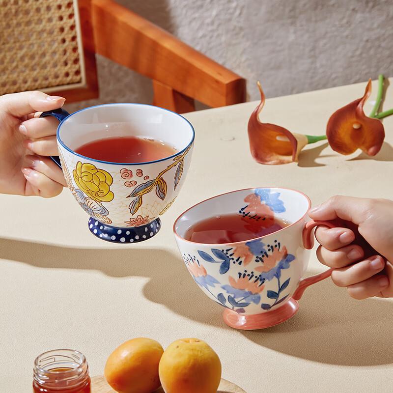 JOYYE Floral Rhythm Ceramic Cereal Mug