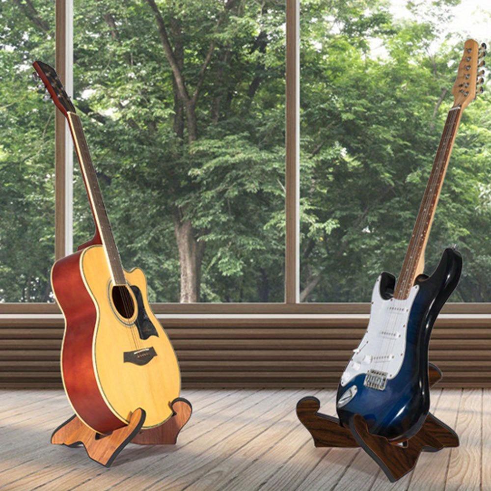 1pc Functional Portable Wooden Guitar Stand Holder Display Rack For Acoustic Guitar, Bass, Electric Guitar, Classical Guitar,