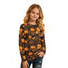 Children's Halloween Print Long Sleeve Neck T-Shirt for Boys Girls