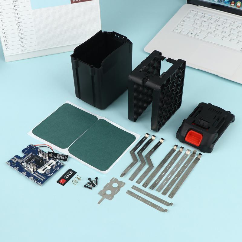 DIY 18650 Battery Box 30 Cell 25V 42V 60A PCB Charging Circuit Shell for Solar Generator Power Supply