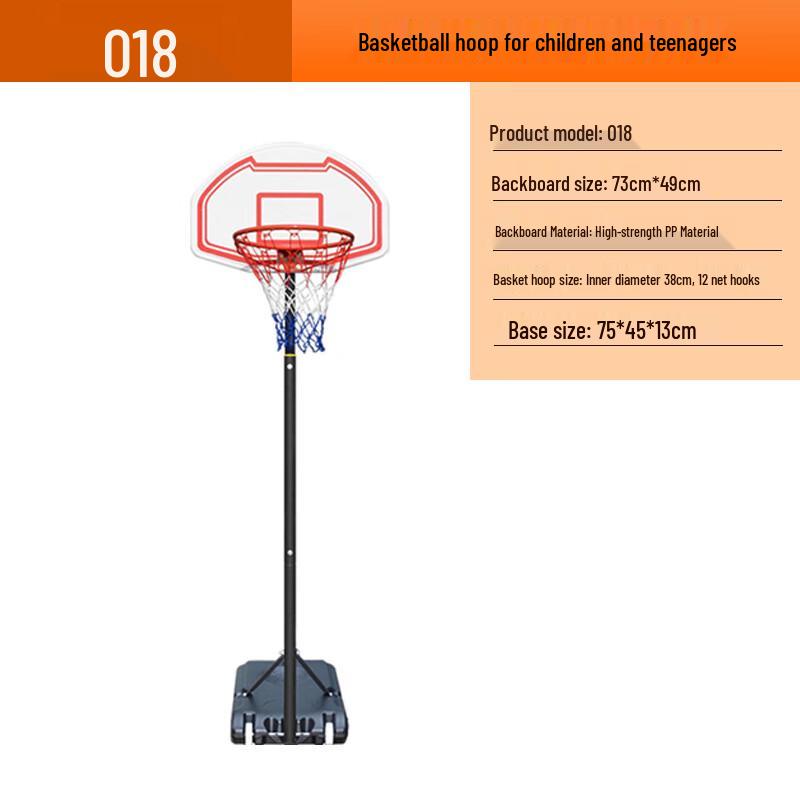 Longchan Movable Height-Adjustable Basketball Hoop