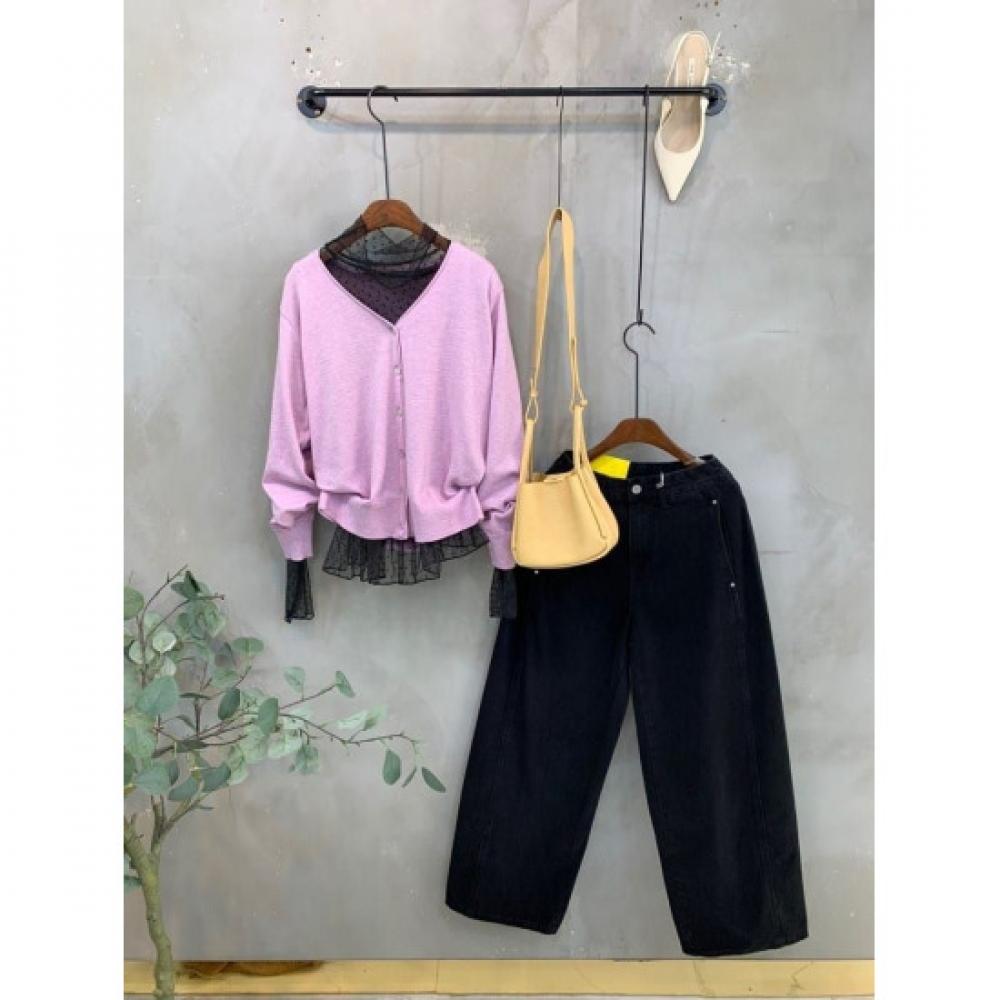 C S In The Room V neCk baSiC Long SleeVe Knit Cardigan 5Color Nk 5C