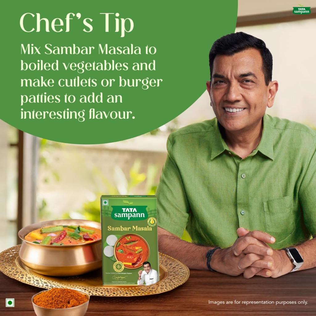 Tata Sampann Sambhar Masala Powder Crafted By Chef Sanjeev Kapoor For Authentic Indian Cooking 45 g