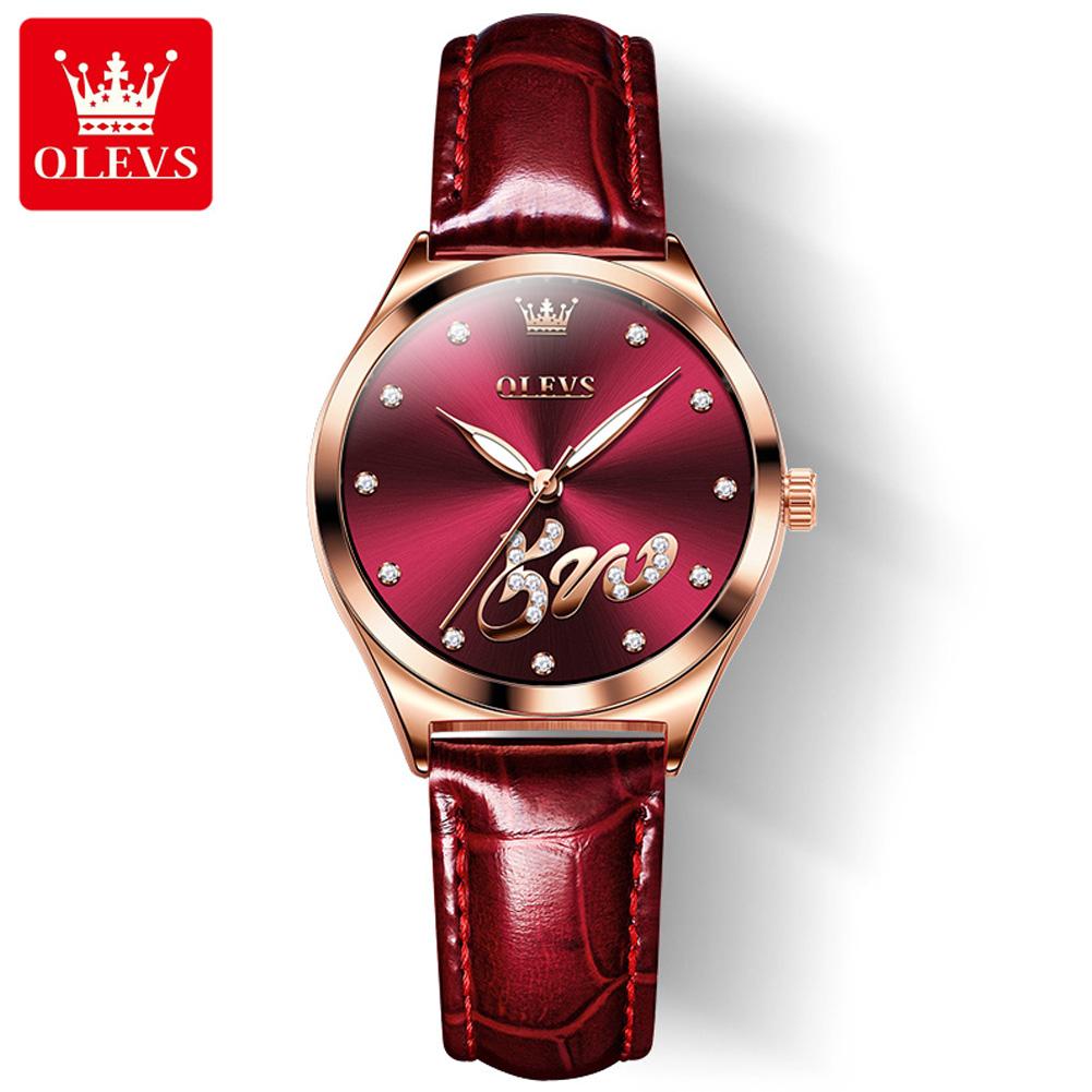 OLEVS Brand Watch Belt 520 Literally Diamond-Encrusted Scale Luminous Waterproof Ladies Quartz Watch 5581