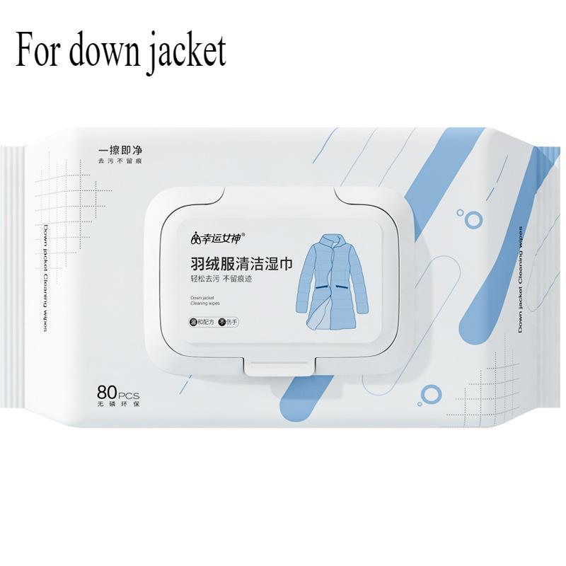 Down Jacket Cleaning Wipes Family Pack Quick Stain Removal No-wash Wiping Clothes Wet Wipes