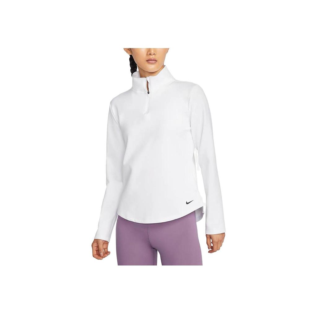 Nike Solid Color Casual Pullover Sports Long Sleeve T-Shirt Women Tops White DD4946-100