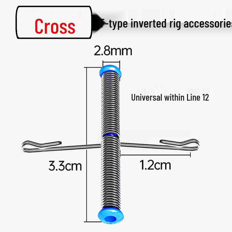Anti-Tangle Fishing Rig: T-shaped Leader Splitters, Rubber Tube, Kite Fishing Hooks, 3-Way Swivel Hook Separator