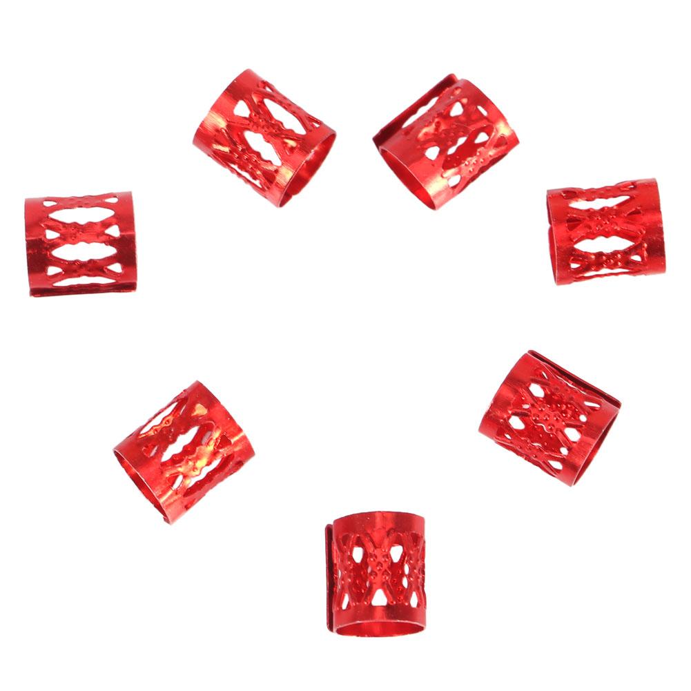 100PCS Bag New Colorful Hair Braiding Beads Rings Cuff Styling Decoration Tools 7 Colors