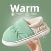 Cotton Slippers for Women, Winter Bag with Added Velvet for Indoor Warmth, Thick Soled Waterproof Down Cotton Shoes for Men, Suitable for Outdoor Wear