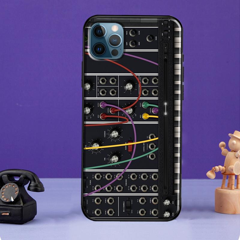 Vintage Synth Synthesizer Case For iPhone XR X XS Max SE 2020 7 8 Plus Phone Cover For iPhone 11 14 12 13 Pro Max Mini